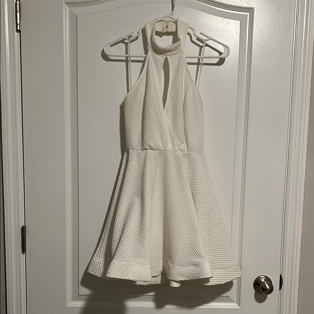 Lovely Day Cream Halter Dress